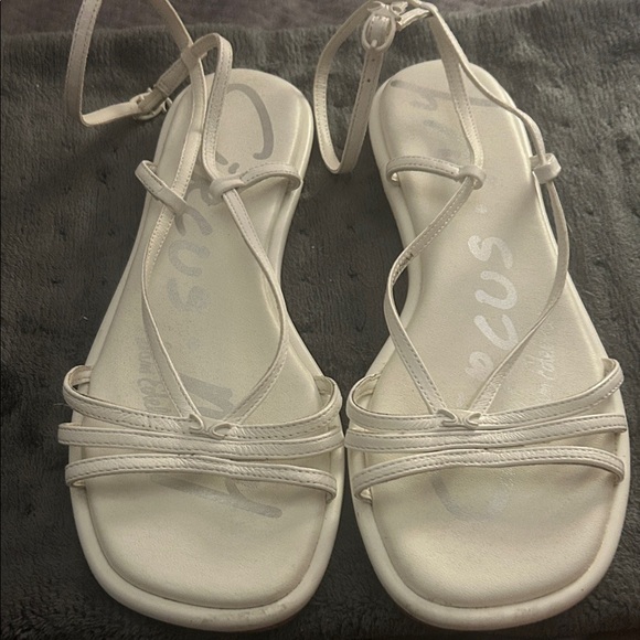 Circus Ny Shoes - White Strappy Sandals circus, New York, Sam Edelman 8